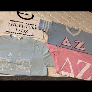 4 delta zeta tshirts pack